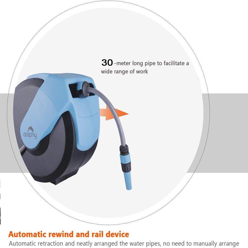 Auto Water Hose Reel - Color: Blue And Black