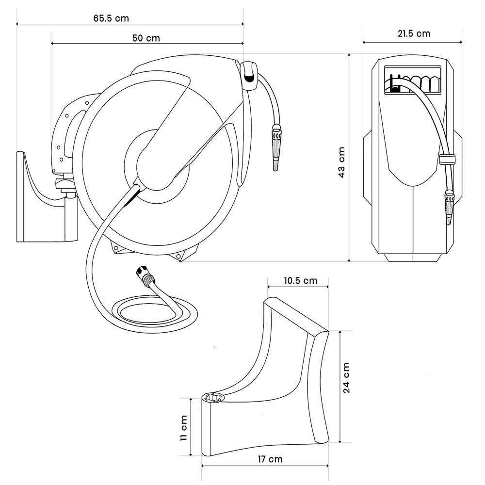 Auto water hose reel