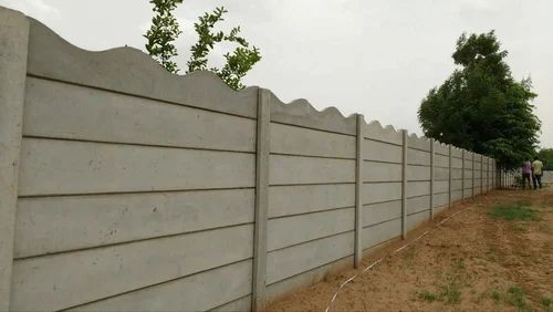 40 Mm Cement Industrial Boundary Wall - Color: White