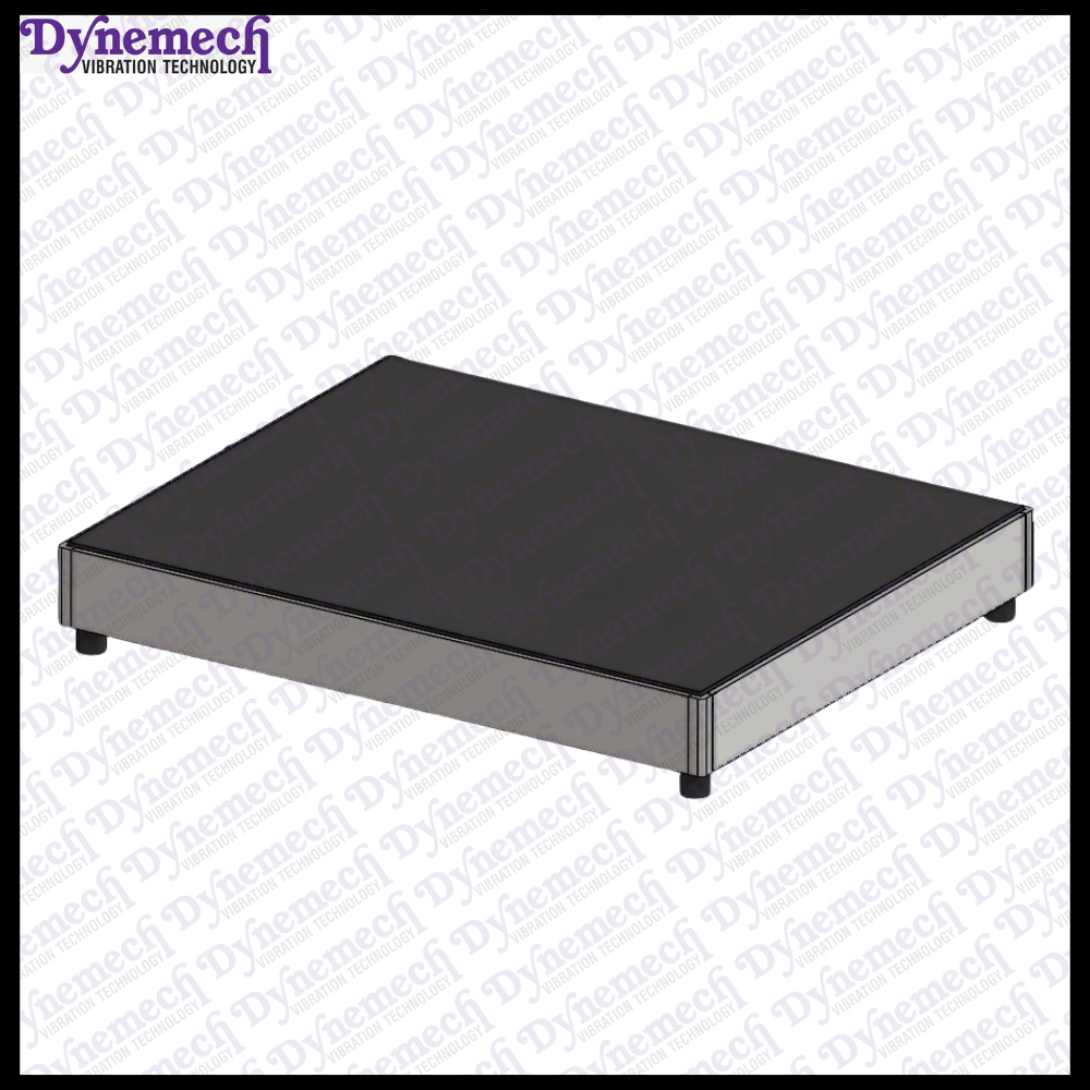 Dynemech  Anti Vibration Platform on Auto Levelling Pneumatic Mounts with Granite Top & Wrap Around Plate Series: VIP-AM-WAG-04