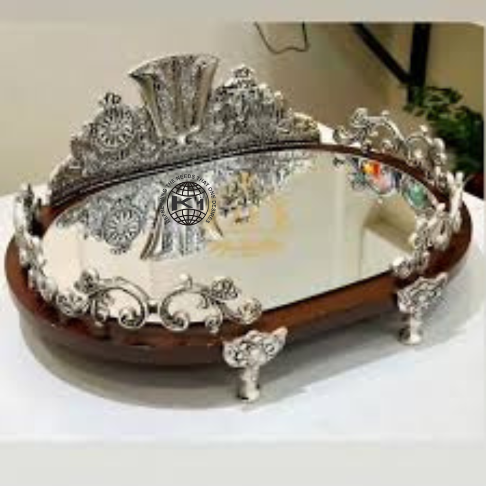  premium membossed aluminium Shinghasan tray 