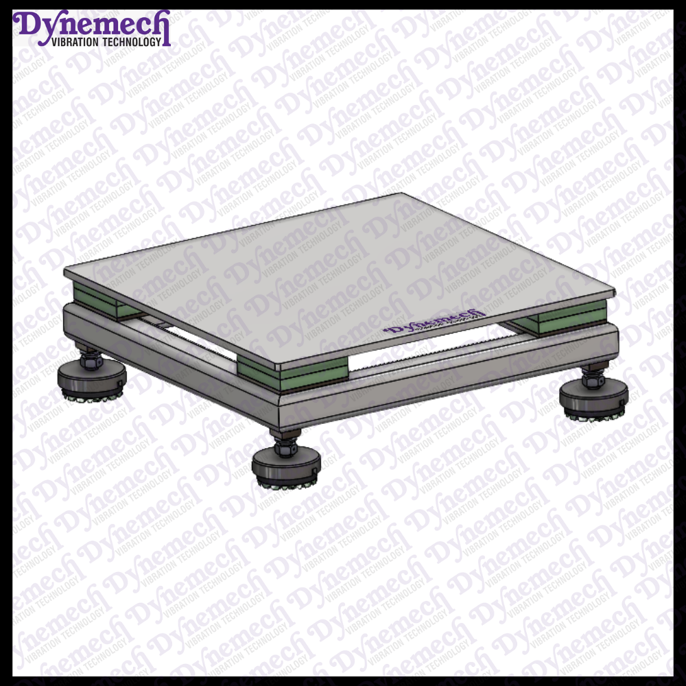 Dynemech Anti-Vibration Platform with Elastomeric Isolation with Stainless Steel Top Series: VIP-E-SS-01	