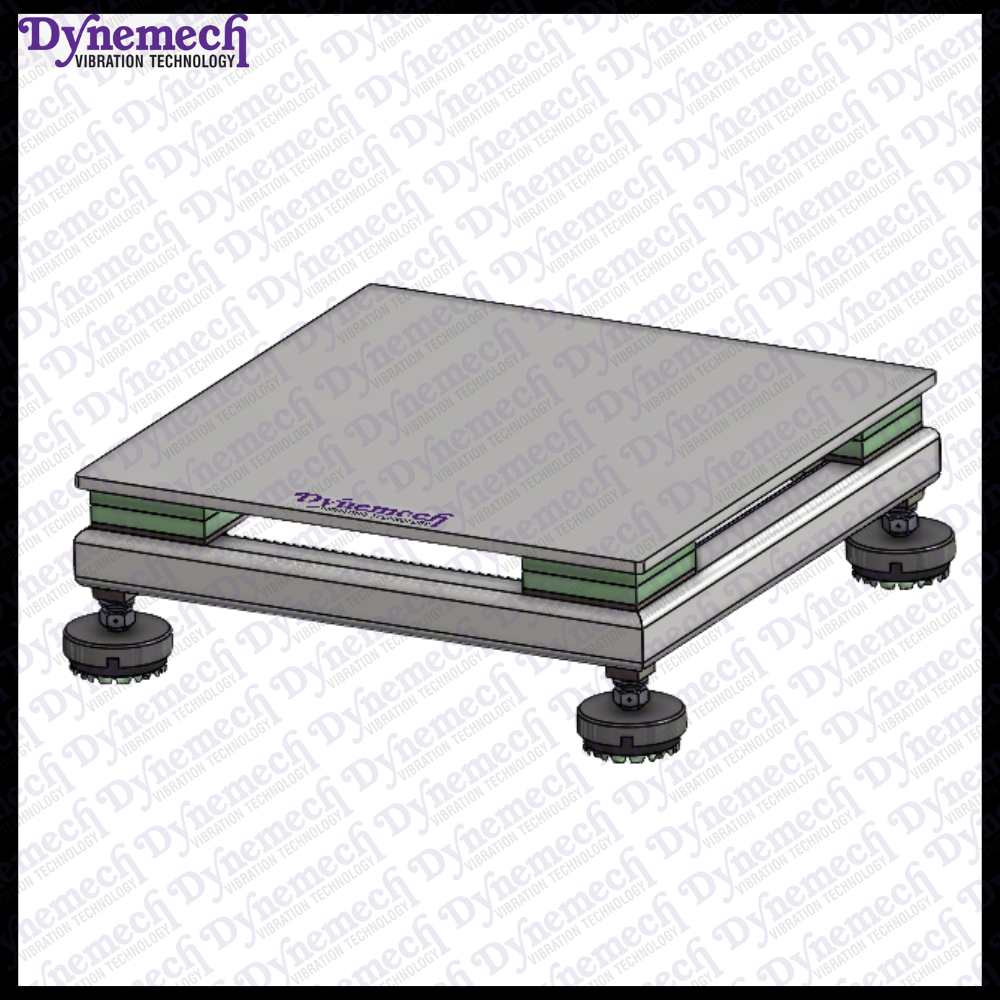 Dynemech Anti-Vibration Platform with Elastomeric Isolation with Stainless Steel Top Series: VIP-E-SS-01	