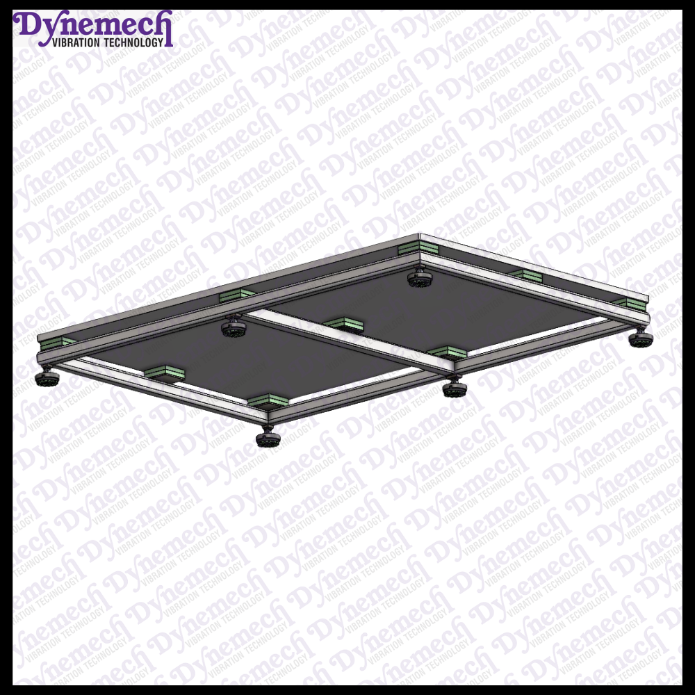 Dynemech Anti-Vibration Platform with Elastomeric Isolation with Stainless Steel Top Series: VIP-E-SS-06