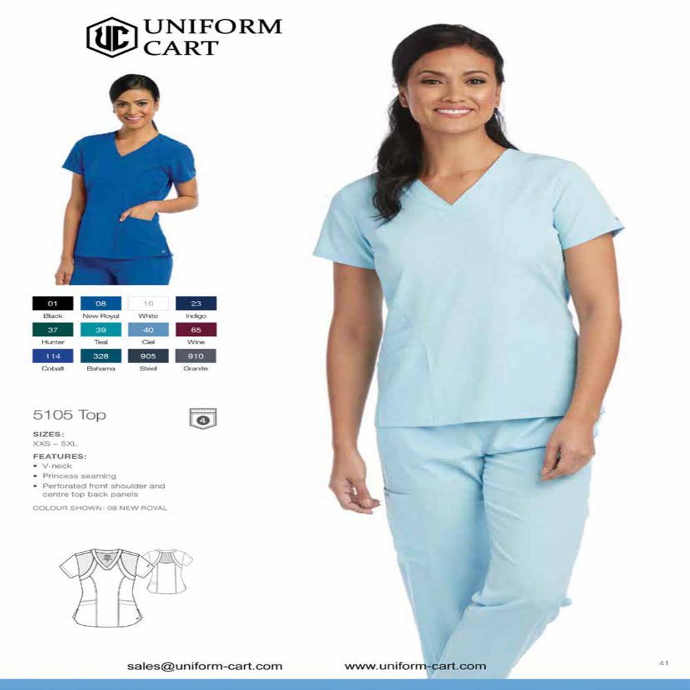 Ladies Scrubs Crossover Top