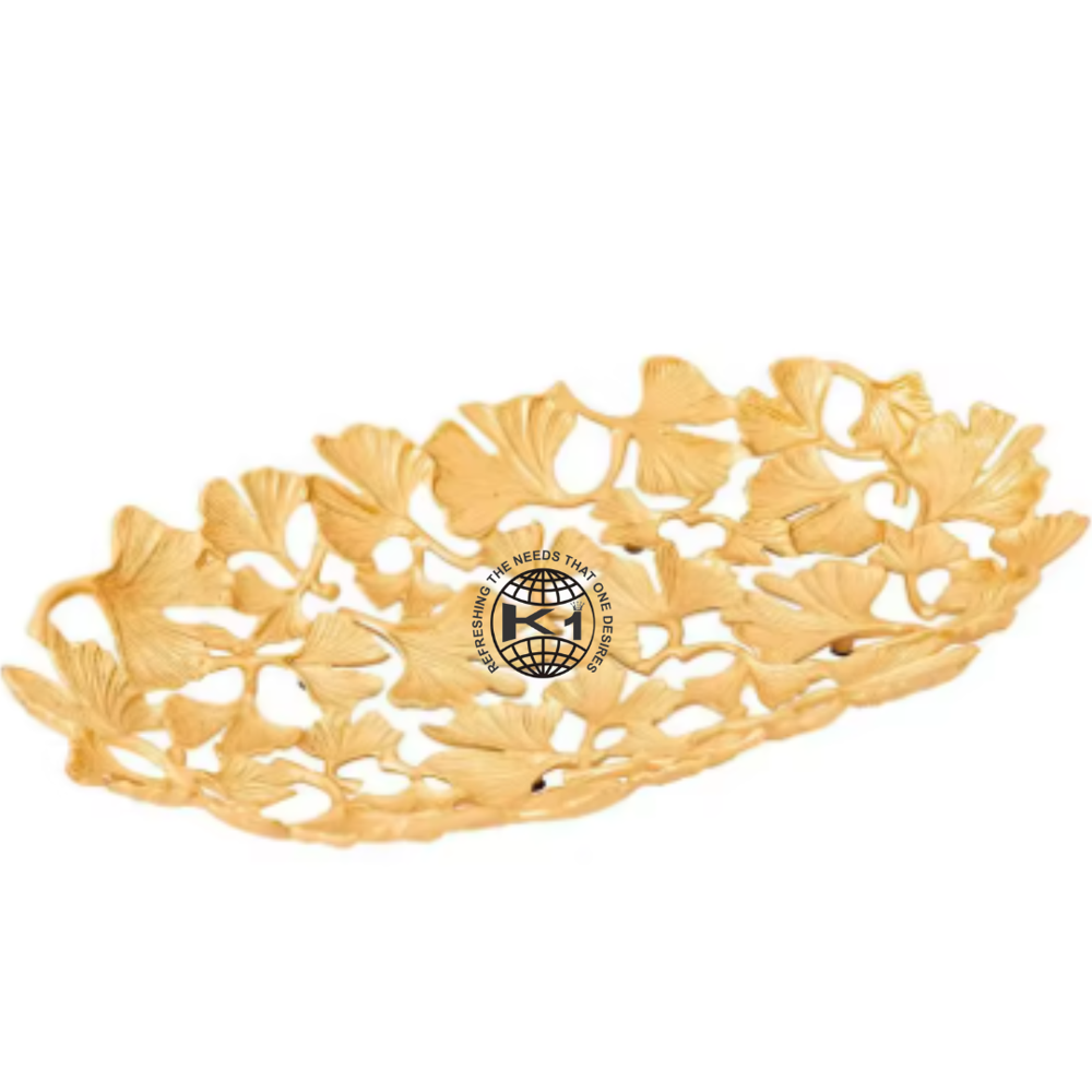 Brown & Gold Toned Wooden Tripod Cake Stand.