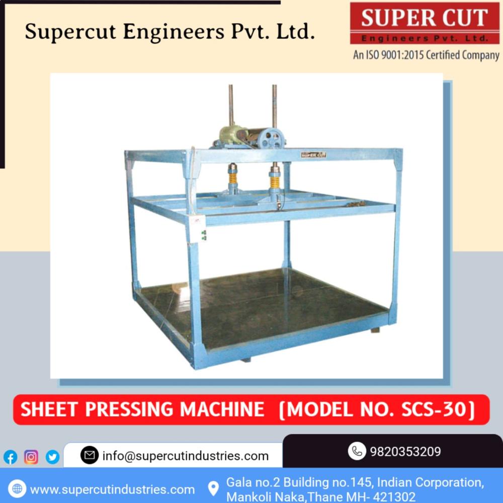 Automatic Sheet Pressing Machine - Mild Steel, 55 X 75 Inch, Blue | Automated Control, Human Machine Interface, 2 Hp Power, 240v Voltage, 1200 Kg Weight, Warranty Included