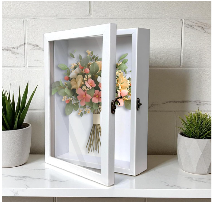 Synthetic Wood 3CM 5CM Deep 8x8 16x16 Inches A3 A4 3D Shadow Box Photo Frame