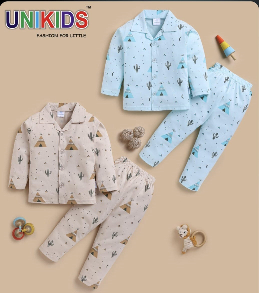 804 Boys Printed Night Suit - Color: Different Available