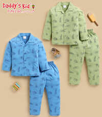 709 Boys Buttoned Night Suit - Color: Different Available