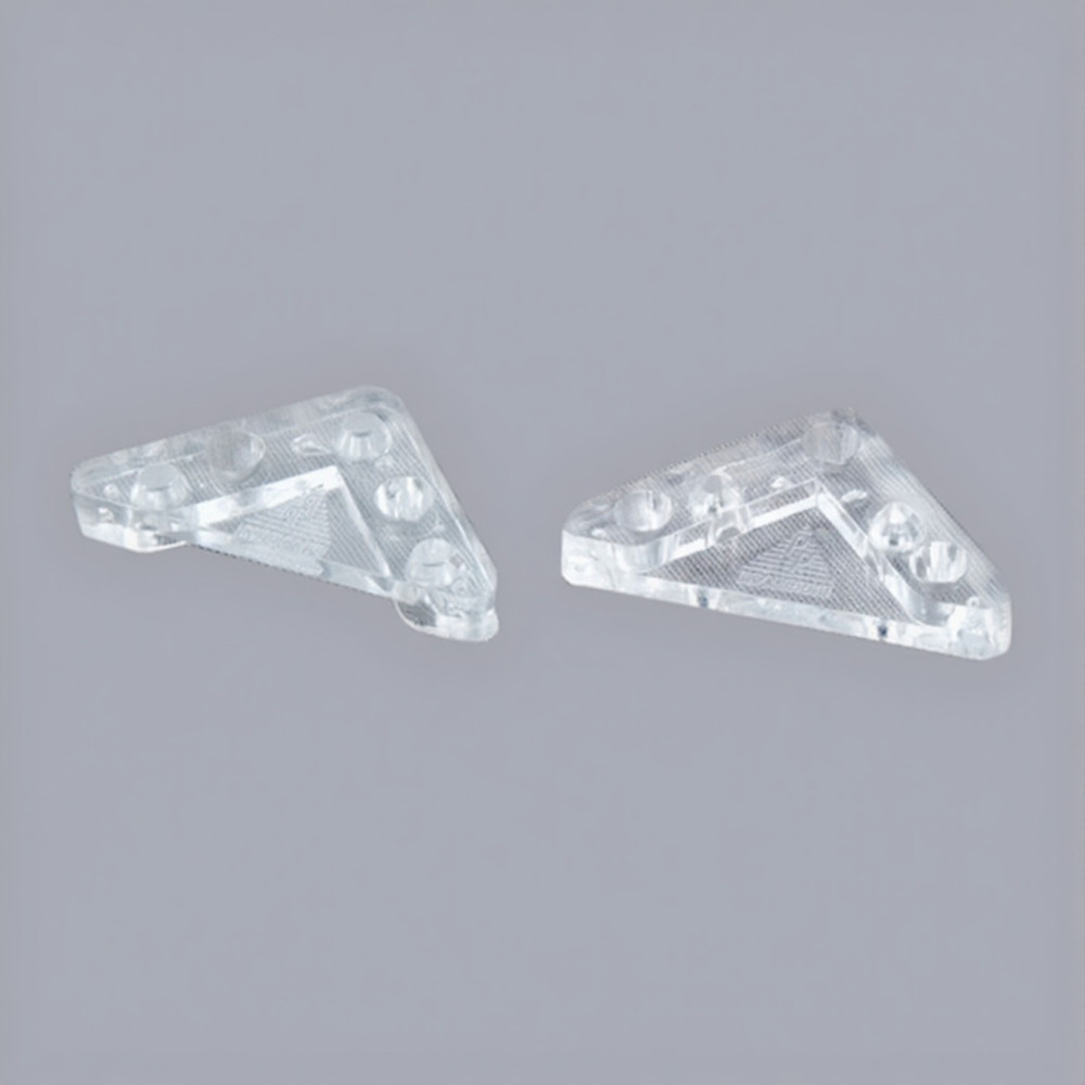 Glass Corner Bracket - Finish: Brushed Satin