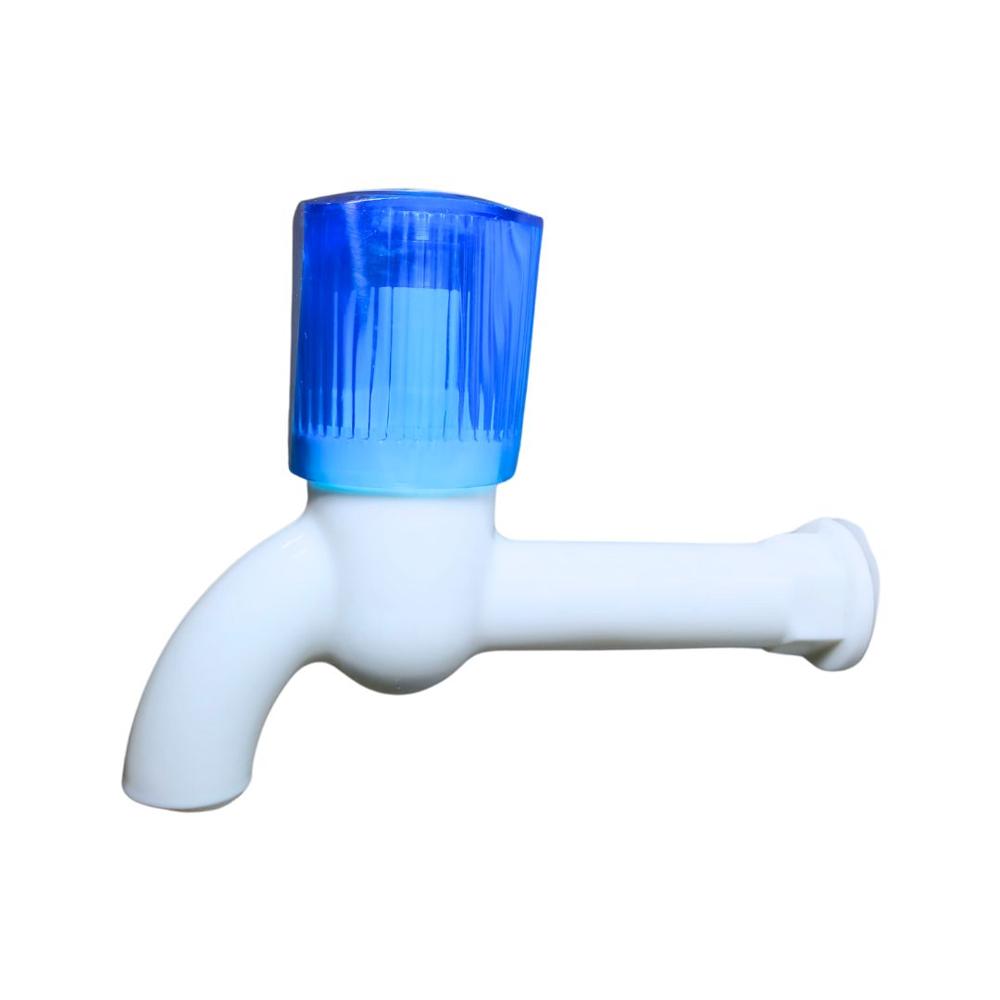 Ue Square Crystal Long Body Bibcock - Color: White