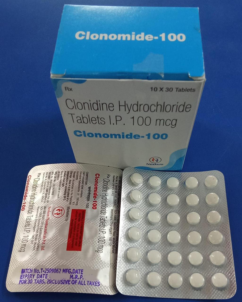 100Mg Clonidine Hydrochloride Tablets Ip - Storage Instructions: Normal Room Temperature