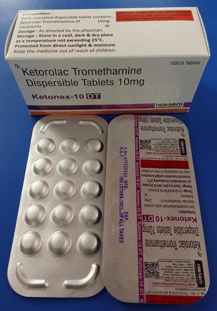10Mg Ketorolac Tromethamine Dispersible Tablets - Storage Instructions: Cool & Dry Place