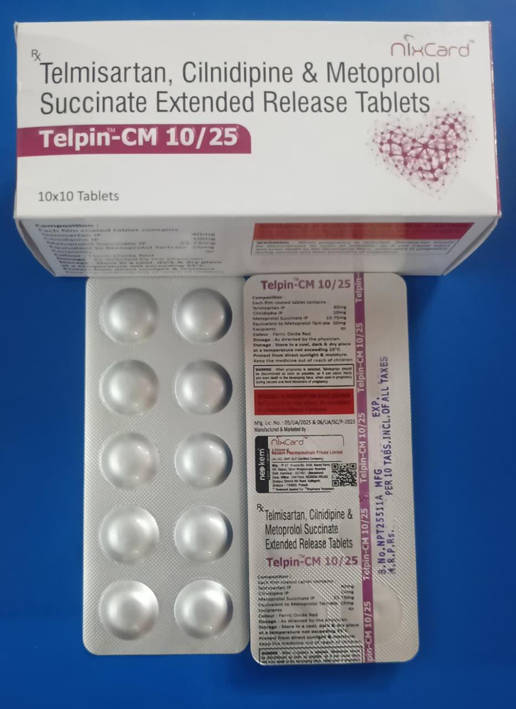 Telmisartan Cilnidipine And Metoprolol Succinate Extended Release Tablets - Storage Instructions: Cool & Dry Place