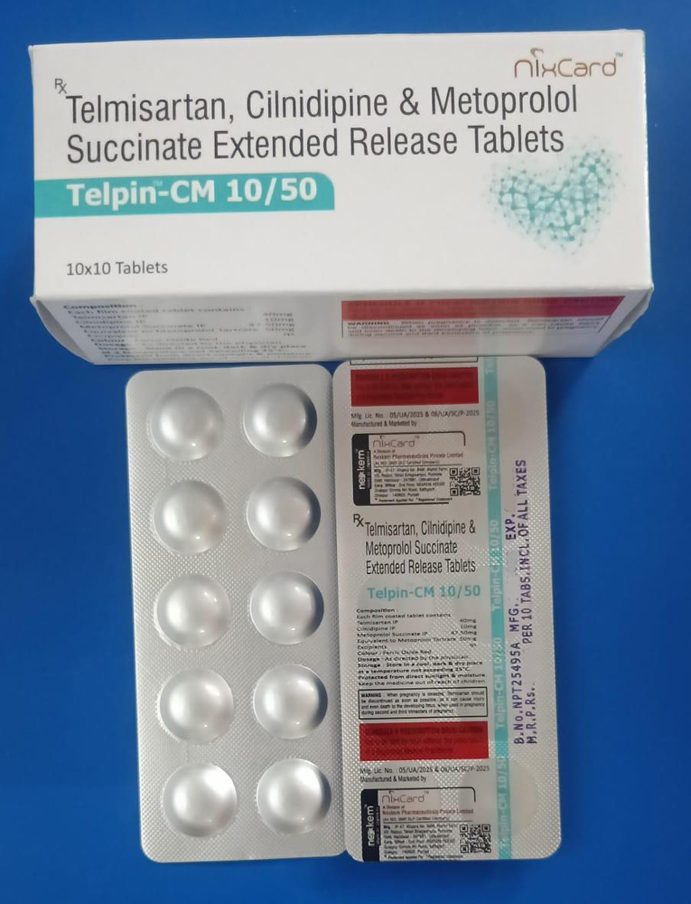 Telmisartan Cilnidipine And Metoprolol Succinate Extended Release Tablets - Storage Instructions: Cool & Dry Place