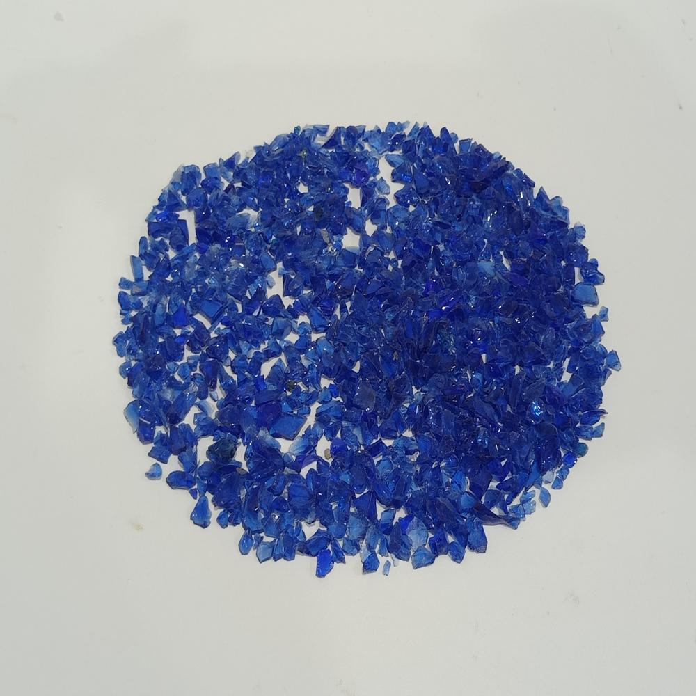 Terrazzo chips  / Cobalt Blue crushed Glass Chips / Flooring chips