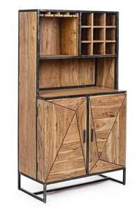 Handcrafted Solid Wood Bar Cabinet - Artwork: Crafted