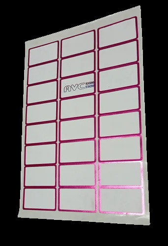 Foil Printed A4 Sticker Label Sheet - Color: Different Available