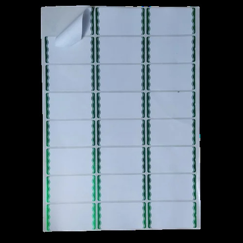 Green Line A4 Label Sheet - Color: Different Available