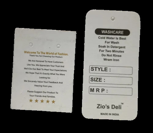 Clothes Hang Tag - Color: Different Available