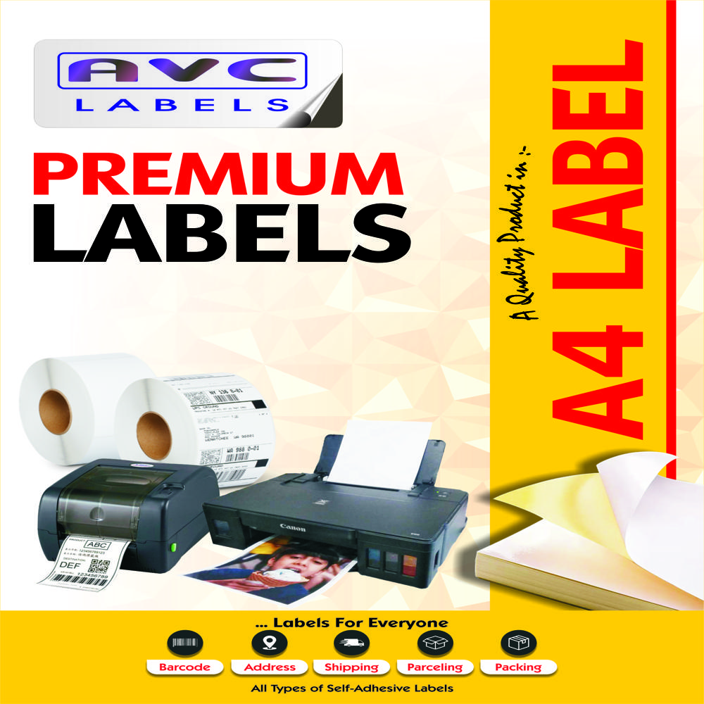 Die Cut A4 Mpl Label - Color: Different Available