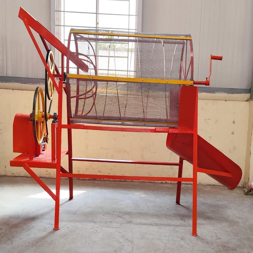 Rotary Sand Sieving Machine - Color: Red
