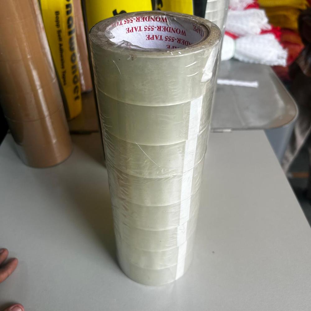 65mtr Transparent Bopp Tape (12mm, 18mm, 24mm, 36mm, 48mm, 72mm)