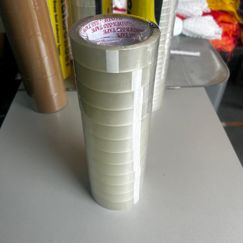 65mtr Transparent Bopp Tape (12mm, 18mm, 24mm, 36mm, 48mm, 72mm)
