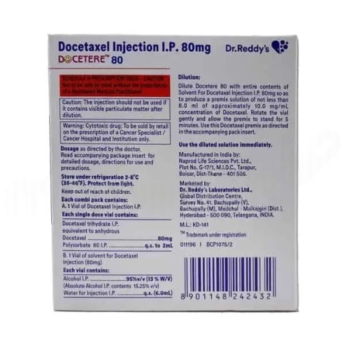 Docetere 80 Mg Injection - Physical Form: Liquid