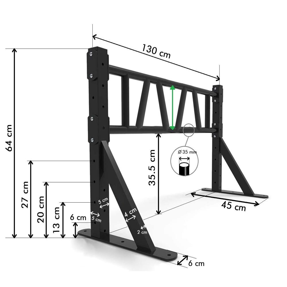 Dolphy Multifunctional Wall-mounted Pull-up Bar Home & Gym - Grade: Personal Use