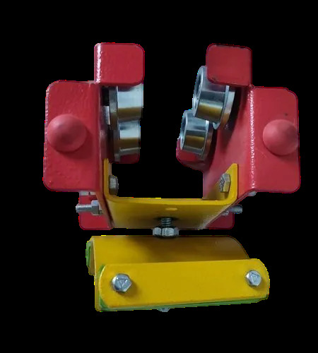 Four Wheel Cable Trolley - Color: Red & Yellow