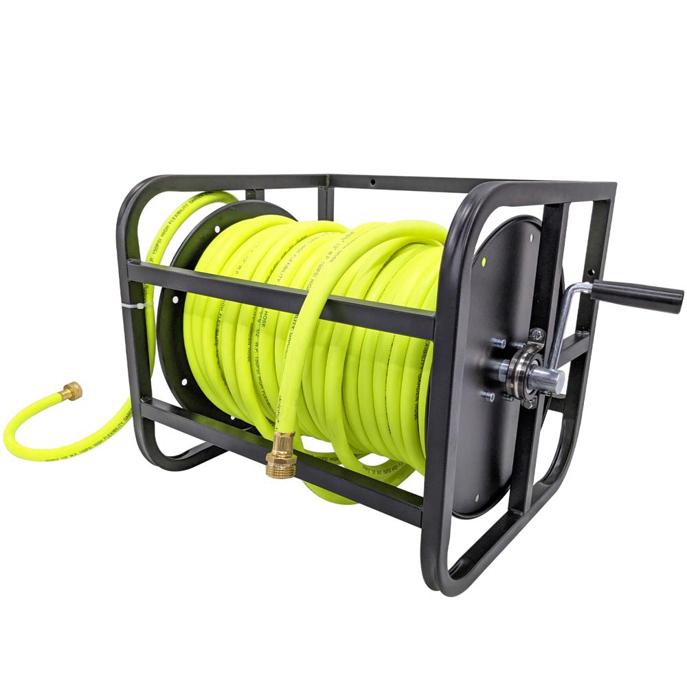 Steel Floor Mounted Manual Water Hose Pipe Reel