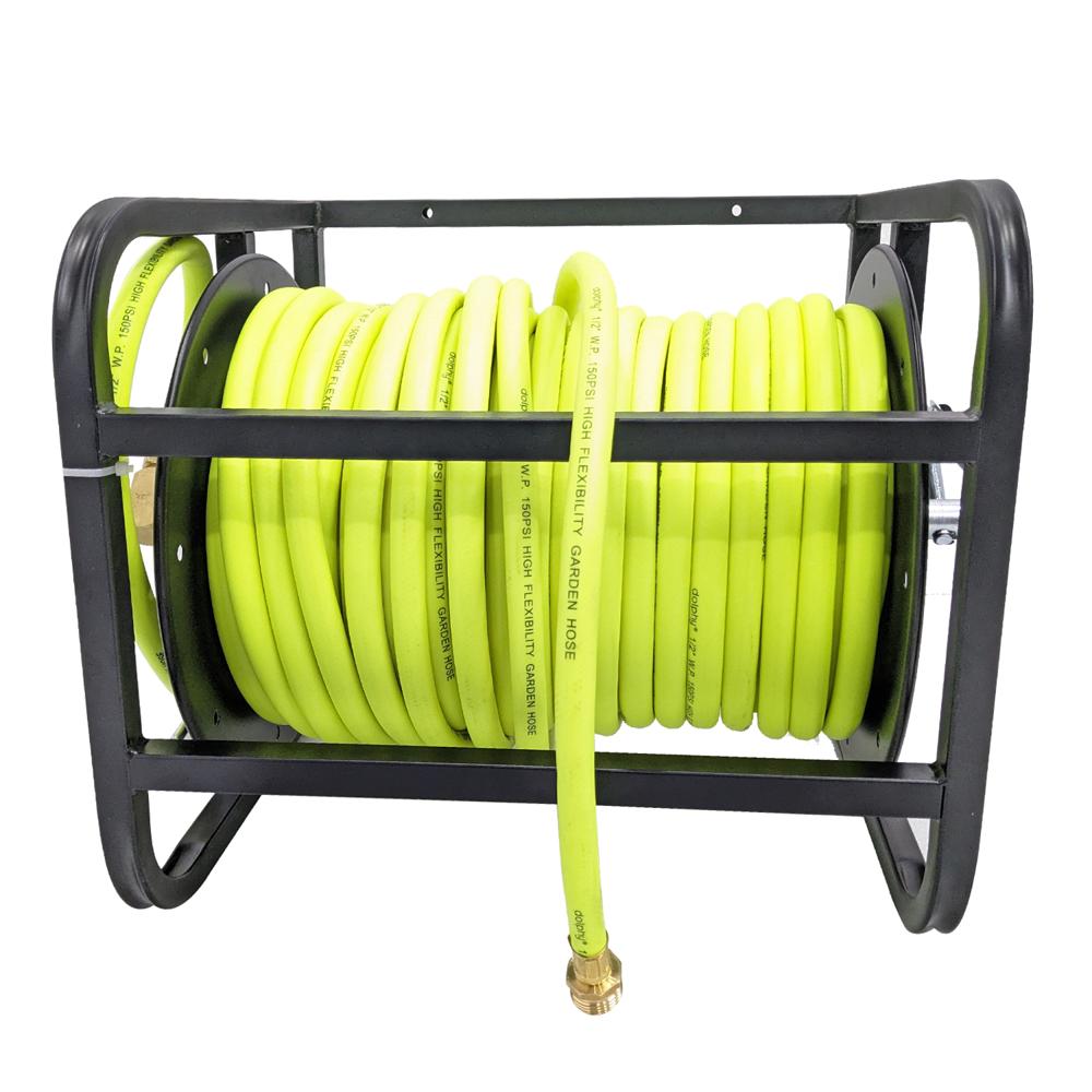 Steel Floor Mounted Manual Water Hose Pipe Reel