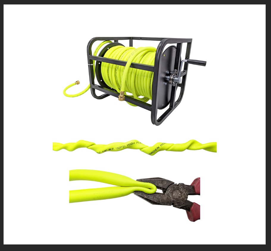 Steel Floor Mounted Manual Water Hose Pipe Reel