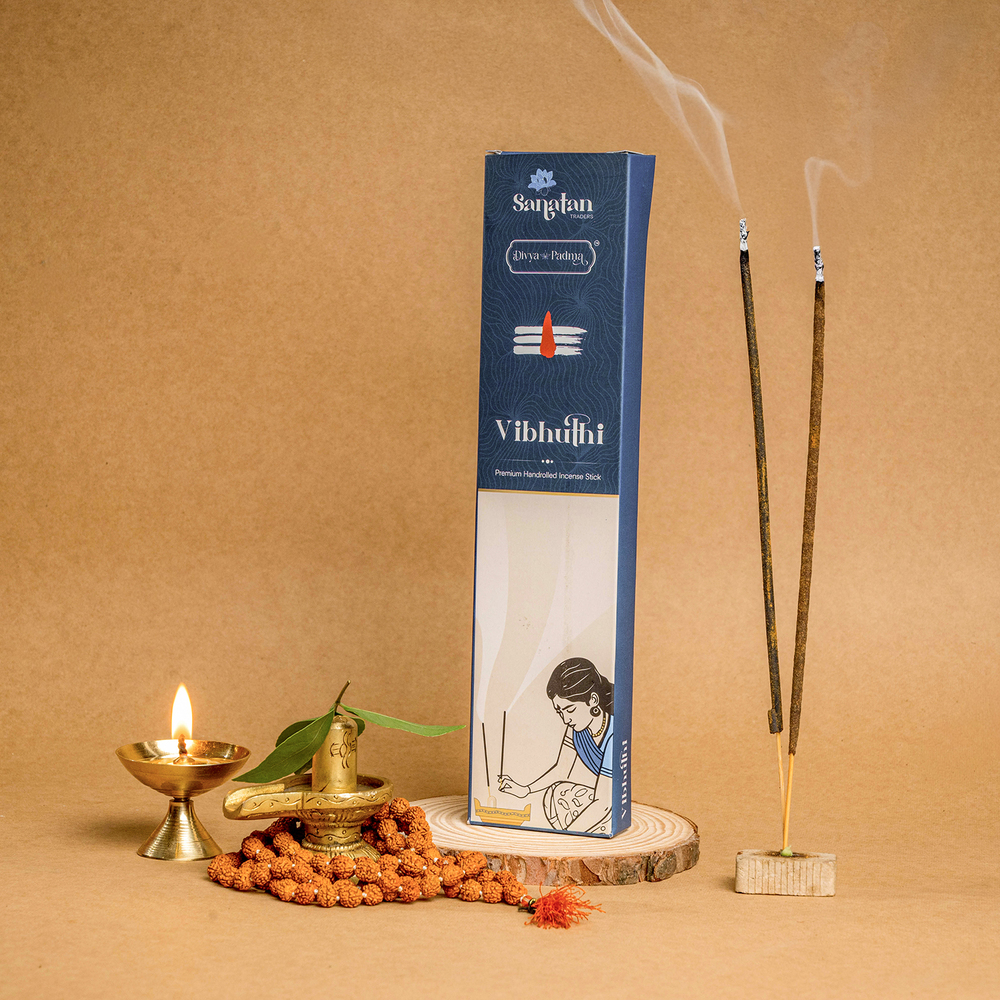 Vibhuthi Premium Handrolled Incense Sticks - Diameter: 2-3 Millimeter (Mm)