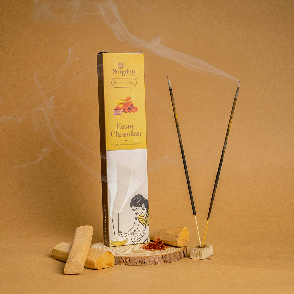 Kesar Chandan Premium Incense Sticks - Diameter: 2A 3 Mm Millimeter (Mm)