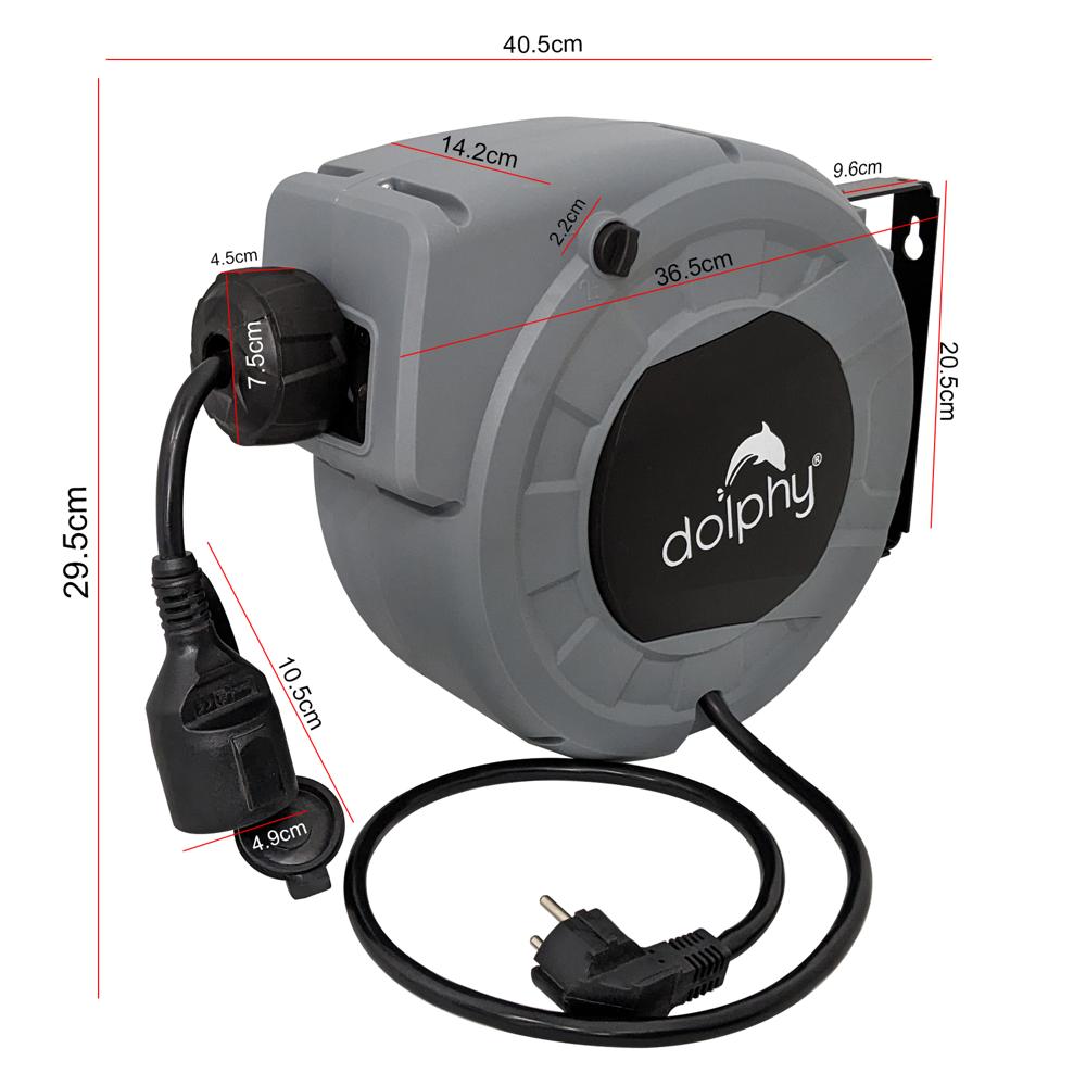 Automatic Cable Reel - Color: Black & Gray