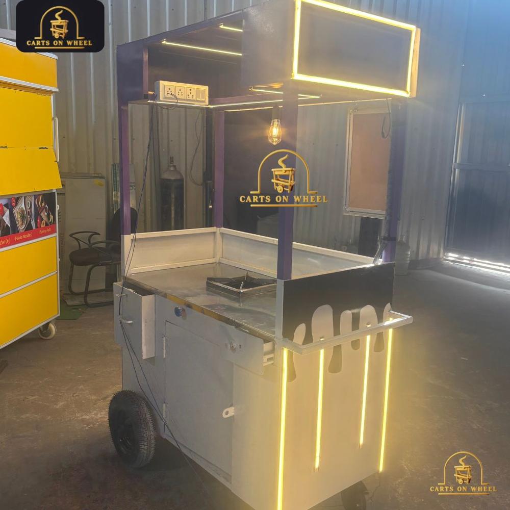 Wapee Waffle Push Cart - Color: White & Purple