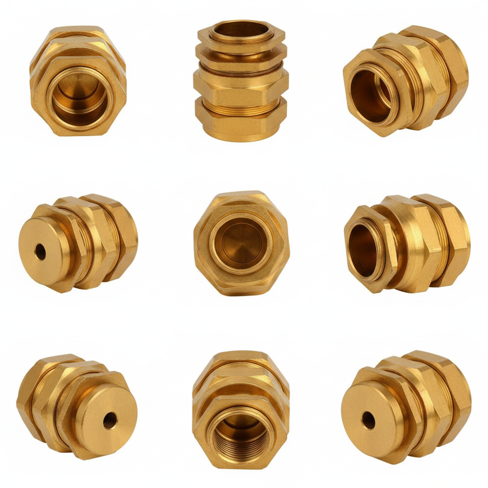 40l Cw 4pt Brass Cable Glands - Color: Golden