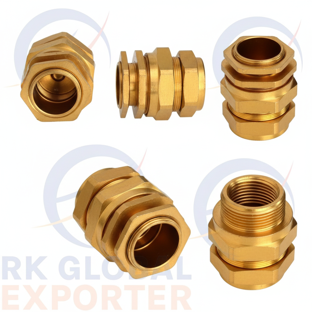 40l Cw 4pt Brass Cable Glands - Color: Golden