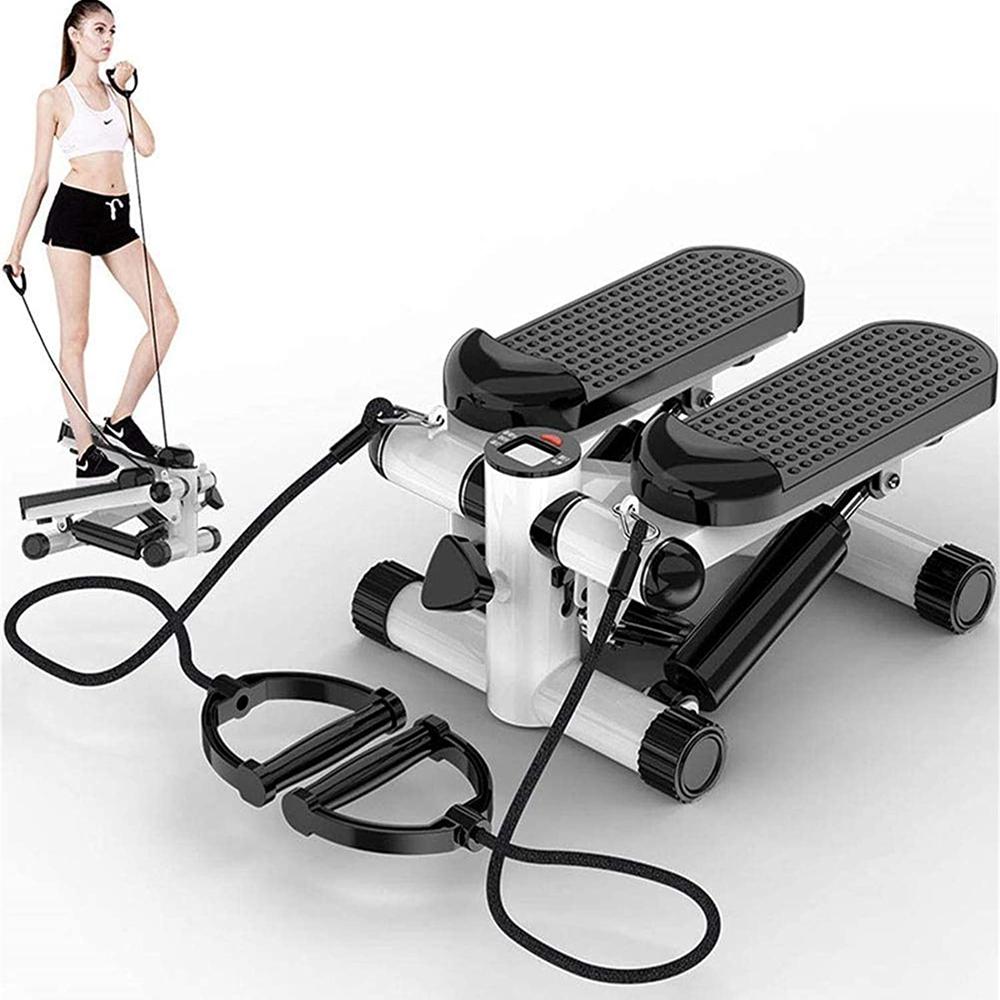 Dolphy Twist Stepper Machine With Resistance Bands - Features: Textured Non-slip Pedals And Wide Bases Provide Steady