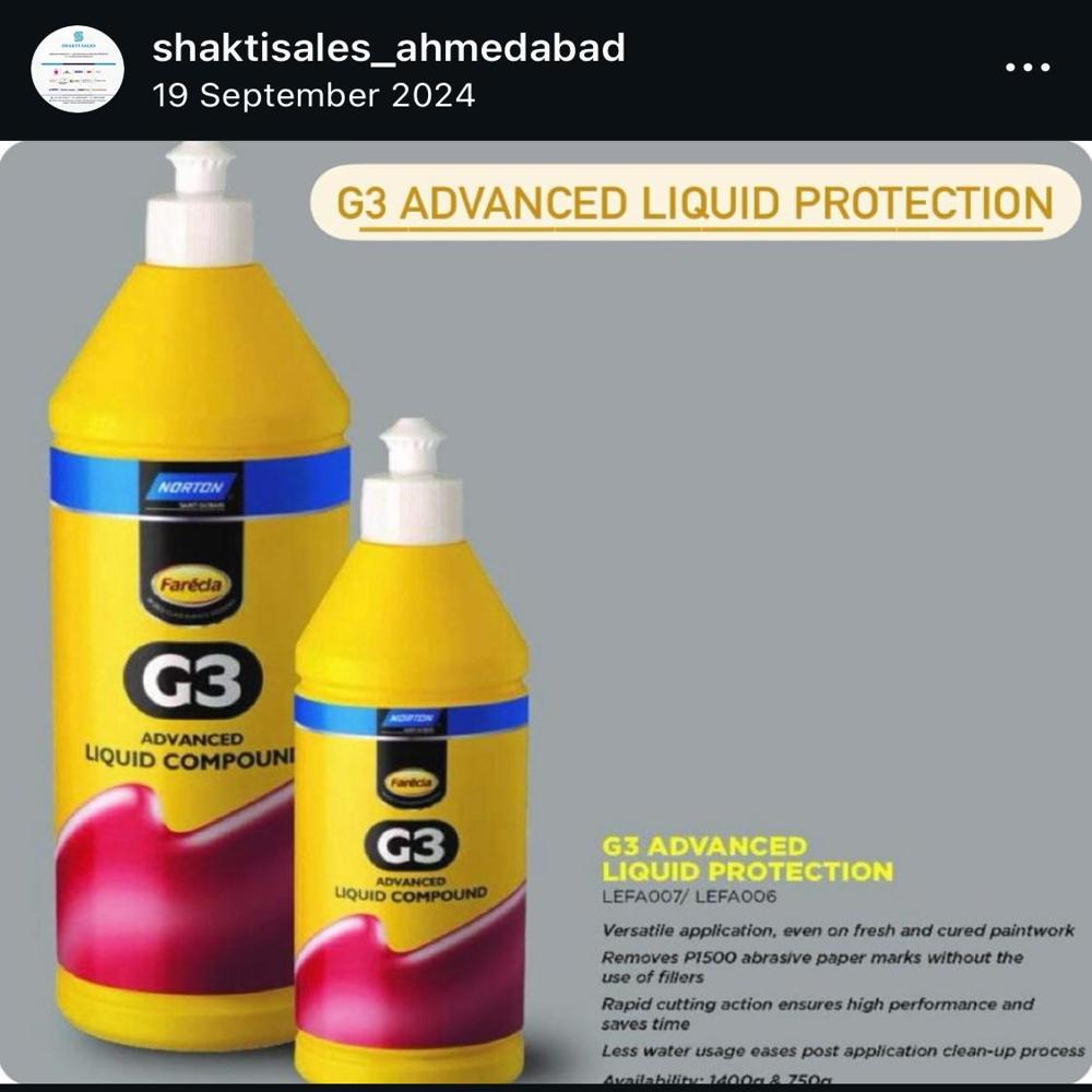 Farecla Advanced G3 Liquid Compound - Application: Metal & Wood
