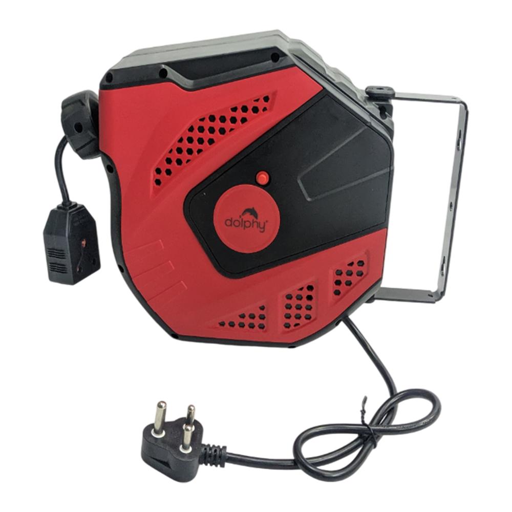 Extension Cord Reel - Color: Red & Black
