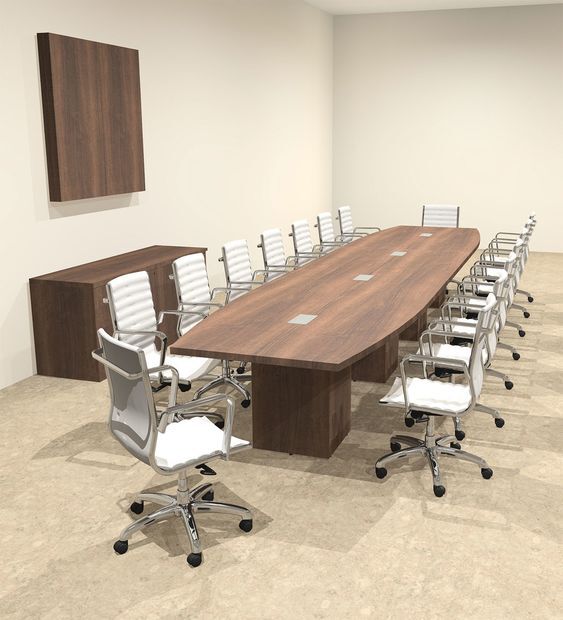 Wooden Conference Table - Assembly: No Assembly Required