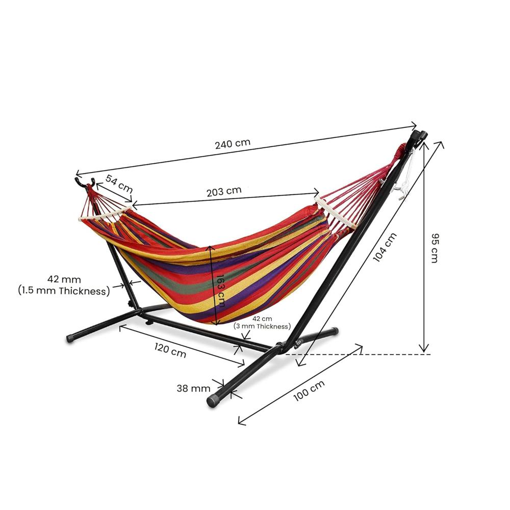 8 Feet Hammock With Stand Set