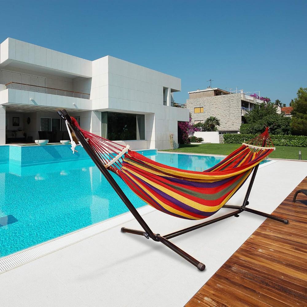 8 Feet Hammock With Stand Set