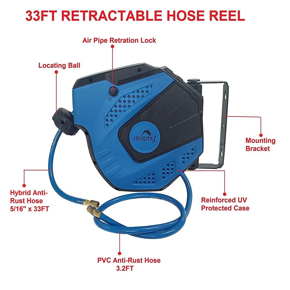 Auto air hose reel
