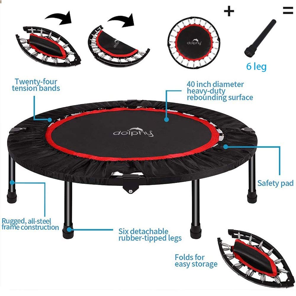 Foldable Mini Trampoline - Frame Material: Steel
