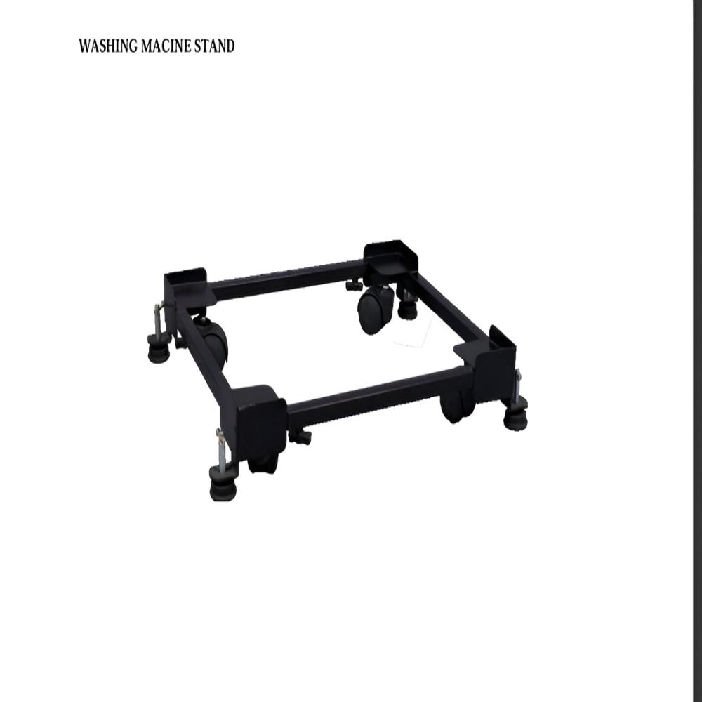 Black Washing Machine Stand - Material: Heavy-Duty Metal